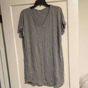 Cozy Gray V-Neck Women's Pajama Top